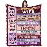 JTUOW Blanket Gifts for Wife Romantic Anniversary Birthday Gifts for Wife Her I Love You Presents for Wife from Husband to My Wife Warm Gifts for Christmas Valentine's Mother's Day