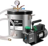 PB Motor Tech BMT PB Motor Tech 3 Gallon Vacuum Chamber Kit with 4.5CFM Vacuum Pump, Tempered Glass Lid Vacuum Chamber and 38 Micron Vacuum Pump Kit, No Oil Included, Perfect for Wood Stabilization