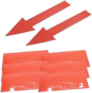 Joyangy 8 x 2 inch Red Arrow Sign Stickers, 12 Pack Waterproof PVC Removable Self Adhesive Floor Decals, Wall Marking Arrow Signs for Road Instructions