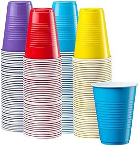 Comfy Package [16 oz. - 240 Count Plastic Party Cups Disposable - Assorted Colors Drinking Cups for Party, Events, and Everyday Use
