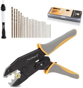 Mulwark Crimping Tool Precision Pin Vise Hand Drill Set 25 Pcs