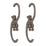 Sungmor Heavy Duty Cast Iron Large S Hooks - 20CM & 2PC Pack Monkey Hook - Indoor Outdoor Gardening Plant Hooks Birdfeeder Hanger - Great S Shaped Hanging Hooks for Home Decorative Hangings