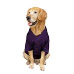 Ruse Buttoned Dinner Dog Jacket Full Sleeves Autumn Winter Dog Jacket/Apparel/Clothes/Gift for Big Dogs.Purple/XXL (Saint Bernard, Great Dane etc.)