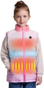 ORRNIKKO Kids Heated Vest with Battery Pack 7.4V, Boys Girls Lightweight Electric Heating Vest Breathable Youth Heated Coat for Winter Sports, School Commutes, Outdoor Play