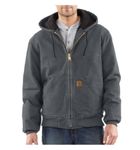 Carhartt .J130.GVL.S004 Quilt Flannel Lined Sandstone Active Jacket, Small, Gravel