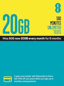 EE T- Mobile Superfast 4G Pay As You Go Nano/Micro/Standard SIM PAYG 4G £10 Everything Pack - Unlimited Calls Texts and Data -> MOBILES DIRECTS Communications LTD