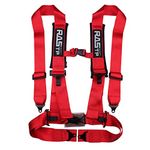 RASTP 4 Point Safety Harness with 3 Inch Padding (Red)