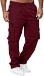 Cargo Pants for Men CasualLightweight Cargo Jogger Multi-Pockets Trouser Soft Work L