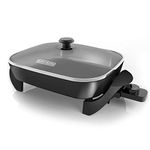 BLACK+DECKER Electric Skillet, 12”x15”, Deep Dish, Non Stick Surface, SK1215BC