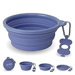 Bonza Extra Large Collapsible Dog Bowl 1500 mL, Sturdy Reinforced Rim, Portable Essential Dog Accessories and Travel Dog Bowls, with Carabiner, Keychain, Dog Travel Accessories, Dog Camping Gear