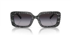 Coach Women's Hc8380u Universal Fit Sunglasses, Grey Pearl Signature C/Grey Gradient, 54 mm