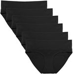 Intimate Portal Maternity Knickers Pregnancy Postpartum Underwear Foldable Cotton Pants 6-Pk Black M