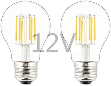 OPALRAY DC 12V-24V Low Voltage Input LED Bulb, Classic A19(A60) Style, 6W 600Lm, Dimmable with 12V PWM DC Dimmer, E26 Medium Base Lamp, Warm White Light, 60W Incandescent Equivalent, 12V Power, 2 Pack