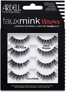 Ardell Multipack Faux Mink Demi Wispies False Eyelashes, Medium Volume, Long Length, Vegan Friendly, 4 Pairs (Pack of 1)