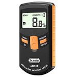 Pinless Wood Moisture Meter, Dr.meter Inductive Pinless Tools, Intelligent Lumber Moisture Meter, Digital Moisture Meter for Wood, (Range 4% - 80% RH; Accuracy: 0.5%), MD918