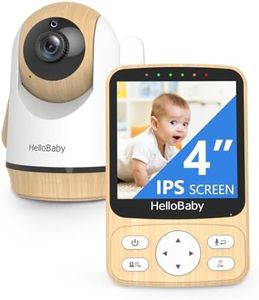 HelloBaby Babyphone mit Kamera,29 Stunden Akkulaufzeit Babyfon,350°/120° Baby Camera mit Ferngesteuerter Pan-Tilt Kamera 2X Zoom,Infrarot-Nachtsichtkamera ECO-Modus,Bis zu 1000ft,2-Wege-Audio