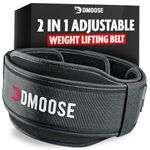 DMoose Weight Lifting Belt for Men & Women - 2 in 1 Neoprene Belt with Auto-Locking System - Optimal Back Support for Home & Gym Weightlifting Workouts - Perfect for Squats