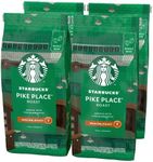 STARBUCKS Pike Place Roast, Medium Roast, Whole Bean Coffee 450g (Pack of 4)