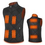 Mens Heated Vest USB Electric Heating Vest Lightweight Heated Jacket Vest for Winter Outdoor Warming Motorcycle