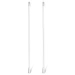 2pcs Blind Wand for Window Blinds,Vertical Blinds Replacement Stick Clear Plastic Blind Opener Stick Blind Stick with Hooks and Grips,12in Length Drapery Wand Curtain Pull Rod,Blinds Opener Accessory