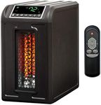 Lifesmart Infrared Quartz Space Heater, 1500W Portable 3 Element Heater with Remote, Black