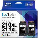 LxTek Remanufactured Ink Cartridge Replacement for Canon 210XL PG-210XL 211XL CL211XL to Compatible with MP240 MP480 IP2702 MP230 IP2700 MP495 MX410 MX420 MX330 MX340 Printer (2 Pack)