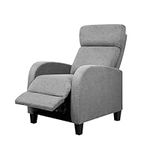 Artiss Recliner Chair Grey Fabric L