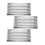 Boloda Grill Replacement Parts, 3Pack Stainless Steel Heat Plate Shield Deflector, Burner Cover for Select DCS 27, 27DBQ, 36, 36DBQ, 48DBQ Gas Grill Models (18 5/8" x 9 7/8")