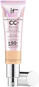 IT Cosmetics Your Skin But Better CC+ Cream Illumination - Color Correcting Cream, Full-Coverage Foundation, Hydrating Serum & SPF 50+ Sunscreen Radiant Finish 1.08 fl oz