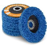 Ur-Excellent 100mm 4 Inch Strip Discs Stripping Discs Rust Remover Wheel Remove Paint and Oxidation Poly Strip Wheel Disc Abrasive Angle Grinding Wheel - 5 Pack(Blue)