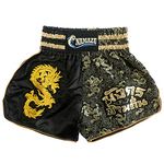 NAMAZU Muay Thai shorts for Men and Women, High Grade MMA Gym Boxing kickboxing Shorts., 1-black, Medium