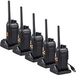 Retevis RT27 Walkie Talkies, Walkie Talkie Rechargeable with USB Charging Base, Two Way Radio, PMR446 License-free, 16 Channels, VOX Hands-free, CTCSS/DCS, Walkie Talkies Long Distance (5 Pack,Black)