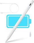 Stylus Pen for iPad 2018-2024, 2X Fast Charge Pencil 2nd Generation, Tilt Sensitivity and Palm Rejection Compatible with iPad 6/7/8/9/10,iPad Pro 11"/12.9",iPad Air 3/4/5,iPad Mini 5/6 (White)