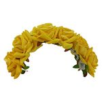 LYF5STAR Artificial Bridal Yellow Rose Flower Veni Gajra Hair Juda For Women | Suitable for Traditional Indian Wedding/Marriage/Engagement