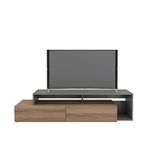 Nexera 72-Inch Tv Stand with 2 Drawers, Nutmeg & Greige