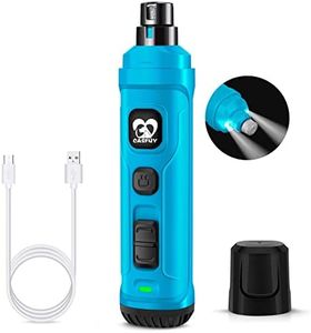 Casfuy Lime à Ongle Chien avec 2 lumières LED - Puissant Coupe-Ongles électrique à 2 Vitesses pour Animaux de Compagnie Outil de meulage Silencieux pour Petits, Moyens et Grands Chiens Chats