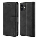 TOHULLE Case for iPhone 11, Premium PU Leather Wallet Case with Card Holder Kickstand Magnetic Closure Shockproof Flip Folio Case Cover for iPhone 11 (6.1 Inch) - Black