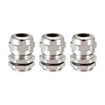 uxcell 3Pcs PG9 Cable Gland Metal Watertight Connector Wire Glands Joints for 4mm-8mm Dia Range