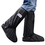 USHTH Black Waterproof Rain Boot Sh
