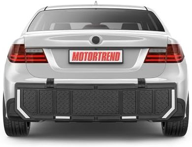 Motor Trend Bumper Guard for Cars - Heavy-Duty Rear Car Bumper Protector for Parked Vehicles, High Intensity Reflector for Nighttime Visibility, Easy to Install for Cars and Small SUV's