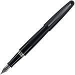 Pilot Metropolitan Collection Black Barrel Medium Nib Fountain Pen, Black Ink