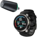 SUUNTO Ocean Dive Computer (Steel Black) + Tank Pod Combo, GPS Multisport Watch for Training, Underwater Route Tracking & Wireless Tank Pressure Monitor