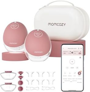 Momcozy Tire-Lait Electrique Main Libre Portable, Mobile Flow | M9 Amélioré, Contrôle par Application avec Modes Personnalisés et 15 Niveaux, Double Scellé 24mm (2, Rouge)