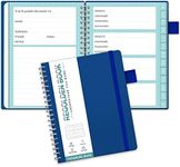 Regolden-Book Password Book with Alphabetical Tabs, Hardcover Password Keeper Book, Internet Password & Address Organizer Logbook for Computer & Website Logins, Pocket Size,Pen Loop, Pocket, Blue