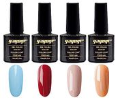 Yayoge UV Gel Nail Polish Set, Pack of 4, 10ml Each