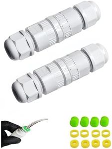 Waterproof Junction Box IP68, M20-3Pin Outdoor Electrical Box, Waterproof Splice Connector with Male Female Connectors for Outdoor Light Repair Kit,Cable Extension