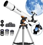 Telescope for Adults Astronomy, 70mm Aperture and 700mm Professional Refractor Telescope for Kids and Astronomy Beginners, Portable Travel Telescopes with AZ Mount, Adjustable Tripod and Phone Adapter