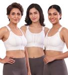 Fabluk Women Polyester Spandex High Impact Front Zip Sports Bra Longline Fitness Criss Cross Back Crop Tops with Adjustable Velcro Strap at Band and Shoulder for Gym, Yoga & Workout - Size: M-4XL