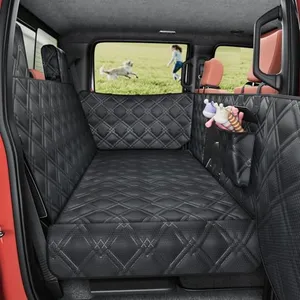 Back Seat Extender for Dogs-Surtacabin Dog Seat Cover for Back Seat with Door Protection, Sturdy Pet Seat Covers for Trucks, Waterproof Dog Hammock for Truck Pickups, Like F150 and RAM1500 and More