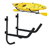 Telakeni Kayak Storage Wall Mount Rack, Heavy Duty Garage Storage Wall Hooks, Foldable Design Kayak Hanger Racks for Kayaks, Canoe, Surfboard, Paddle Board